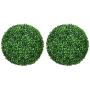 Zestaw 2 roślin sztucznych Homcom 40x40x40cm, zielony
