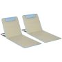 Комплект из 2 шезлонгов Outsunny 85x53x50 см, бежево-голубой.