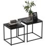 Set of 2 coffee tables Homcom, black