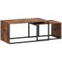 Set of 2 coffee tables Homcom, brown/black