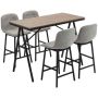 Set of 4 bar stools with tables Homcom, various colors