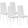 Set of 4 dining chairs Homcom 41x50x97cm., white