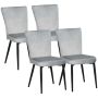 Set of 4 dining chairs Homcom 46x65x87cm., gray/black