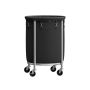 Laundry basket on wheels 110L., black/silver color