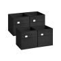 Set of 4 boxes 30x30x30cm., black