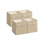 Set of 4 boxes 30x30x30cm., beige