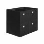 Set of 4 boxes 40x30x25cm., black