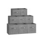 Set of 8 storage boxes 30x30x30cm, gray