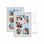 Set of 2 photo frames, white