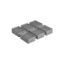 Set of 6 clothes storage organizers 42x30x17cm., gray