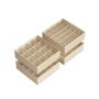 Set of 4 clothes storage organizers 30x30x10cm., beige