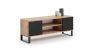 Stolik RTV Focus RTV 155x49x40 cm, drewno naturalne / czarny