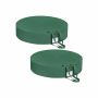 Set of 2 decorative storage bags, green