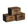 Set of 3 boxes 40x30x25cm., brown/black