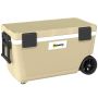 Lodówka turystyczna 70 l z kółkami, zielona, ​​84 × 44,3 × 42,2 cm