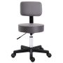 Salon stool, 360° swivel, Grey