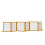 Pet safety gate, 6 panels, Yellow, 432 × 36 × 70 cm