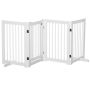 Dog safety gate with door, 4 panels, 204 × 36 × 75 cm