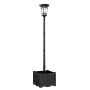 Lampa solarna ogrodowa z doniczką, czarna, 41,5 × 41,5 × 195 cm