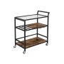 Kitchen trolley LRC086B01, brown/black