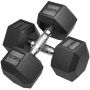 Hexagonal dumbbells, metal, rubber, 2 x 12.5 kg