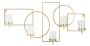 Wall candle holder Marie, 5 jars, 70 × 36 × 8.5 cm