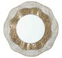 Wall mirror Shai Light, Gold and cream, Ø 54.5 × 4.5 cm