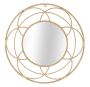 Wall mirror VALENCIA, Brown, Ø 60 × 3 cm