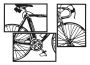 Wall panel set Bike, 3 pcs, 40 × 60 × 1.3 cm