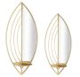 Set of 2 wall candle holders, 18 × 41 × 13 cm / 15 × 35 × 13 cm