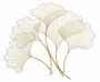 Wall decor panel Glam Leaf, Gold, 79 × 68 × 5 cm