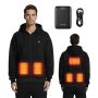 Podgrzewana bluza z kapturem VEVOR 2527, 5 stref grzewczych, XXXL, czarna