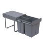 Мусорные контейнеры Homcom 48x34,2x41,8 см, серые.