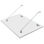 Baldachim transparentny nad drzwi Homcom 150x90cm., kolor srebrny