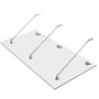Transparent canopy over the door Homcom 200x90x1.2cm., silver color