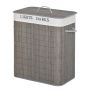 Kosz na pranie 100L Homcom 52x32x63cm., szaro-biały
