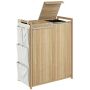 Laundry basket, 120 l, Oak, 63 × 78 × 33 cm