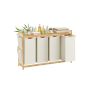 Kosz na pranie SONGMICS, 3 przegrody, 150 l, 124,6 × 33 × 78 cm