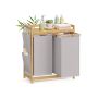 Kosz na pranie SONGMICS, 3 przegrody, 150 l, 63 × 33 × 78 cm