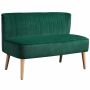 Dwuosobowa sofa w stylu skandynawskim, ciemnozielona, ​​117 cm x 56,5 cm x 77 cm