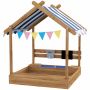 Sandbox, Cottage design with roof, 124 × 116 × 146 cm