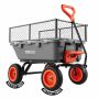 Wózek na odpady ogrodowe VEVOR TC4270C, ładowność 362 kg, 1050 / 1660 × 700 × 500 / 700 mm