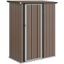 Garden shed, brown, 142 × 189 × 86 cm