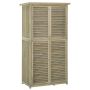 Garden shed, with 4 shelves, Grey, 87 × 160 × 46.5 cm