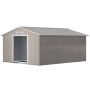 Domek ogrodowy Outsunny 385x340x200cm, jasnoszary