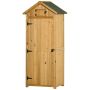 Szafka na narzędzia ogrodowe Outsunny 77x54,2x179cm, jasnobrązowa