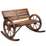 Ławka ogrodowa Outsunny 105x88x74cm, brązowa
