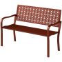 Garden bench Outsunny 127x63x85cm., red