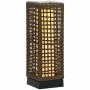 Lampa ogrodowa z baterią solarną Outsunny 15,5x15,5x46cm, brązowa