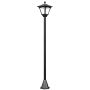 Lampa ogrodowa z baterią solarną Outsunny 15x15x120cm, czarna